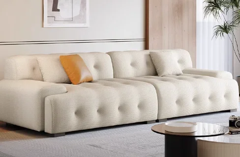 Divano in tessuto nero