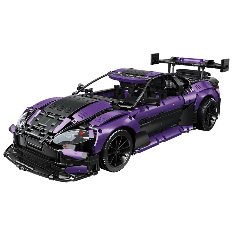 IN STOCK MOC Technical 1:8 Purple Sports Car Building Blocks Assembling Bricks Model Toys for Children Birthday Gift Set