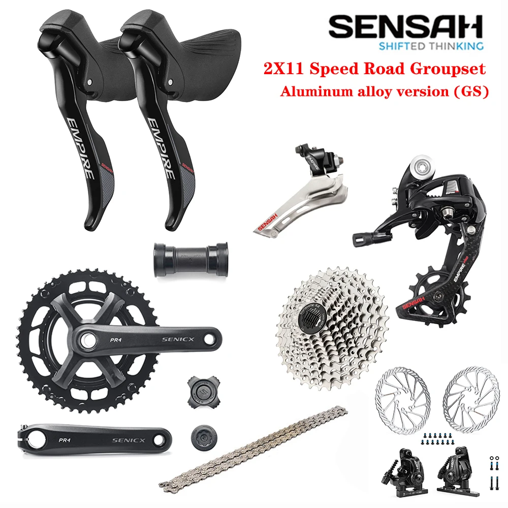 

SENSAH EMPIRE 2x11 Speed, 22s Road Groupset, for Road bike Bicycle 5800, R7000 Aluminum GS/SS version BB24MM