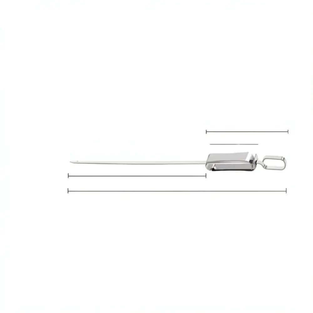 Stainless Steel Barbecue Skewers Flat Metal Kabob Sticks With Sliding Bar For Easy Food Removal Outdoor Grilling Accessories