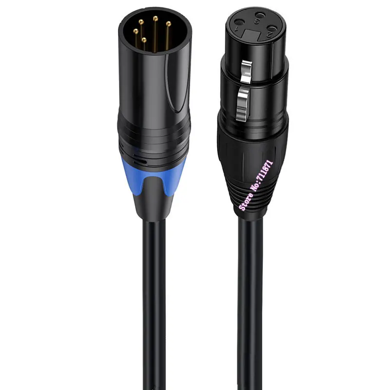 30cm short 3Pin 5Pin XLR Male Female Adapter Cable Line 3P Male 5PIn Female CANNON Line 5P Female 3Pin Male XLR Audio Cord Wire