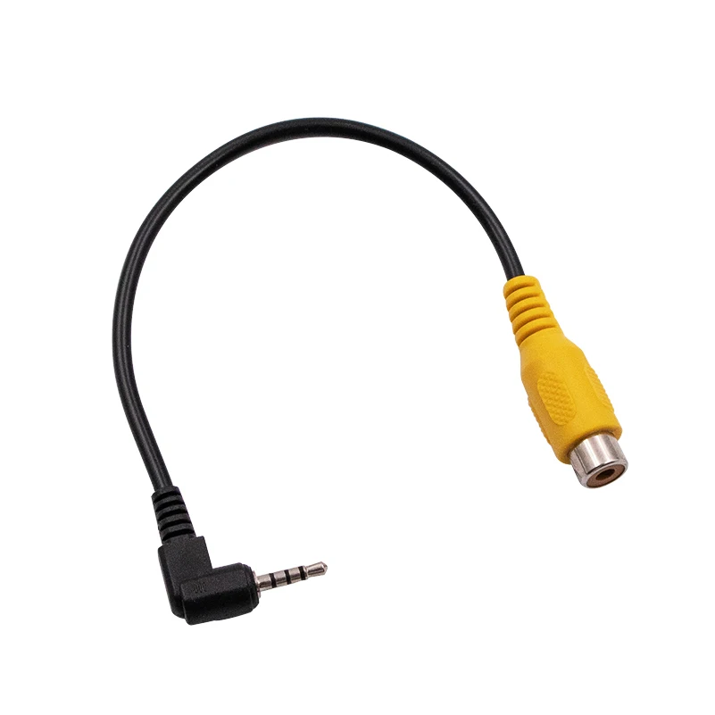 2.5MM Jack Stereo Male Plug To RCA Female Adapter Cable For GPS AV-In Converter Video Black Cable Newest