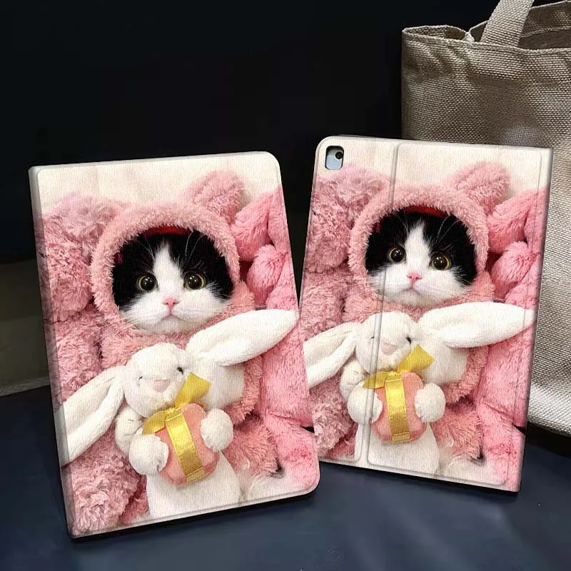 

Cute Art Cat Pattern For iPad Pro Air 5th 6th 7th 13 M3 M4 M5 12.9 13.3 inch 2018 2022 2024 2025 Tablet Case