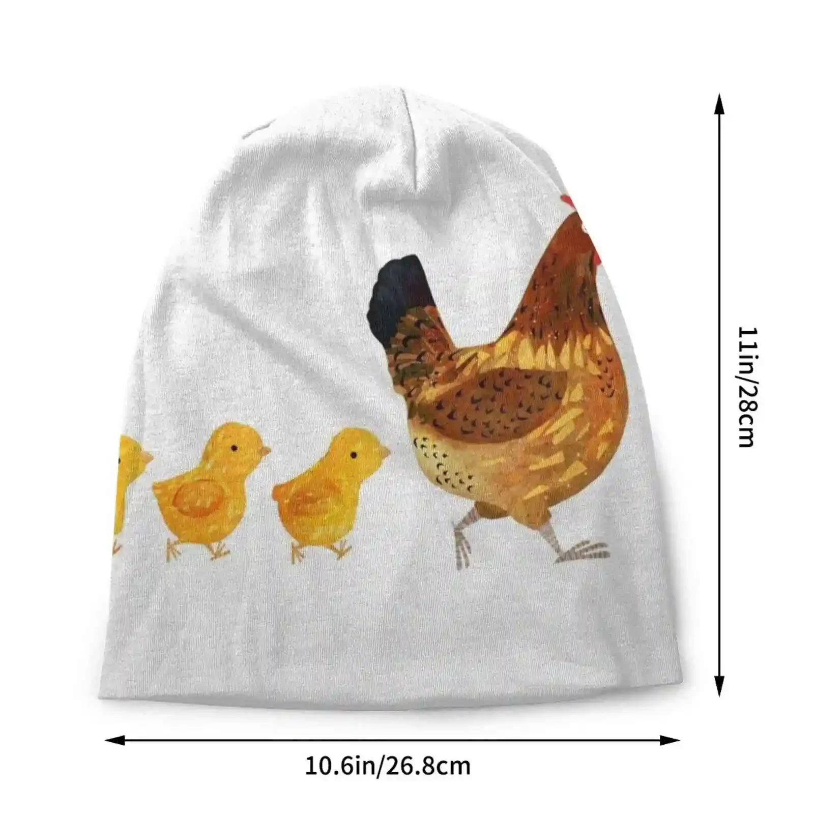 Chicken And Chicks Knitted Hat Warm Beanie Outdoor Caps Chicken Farm Cute