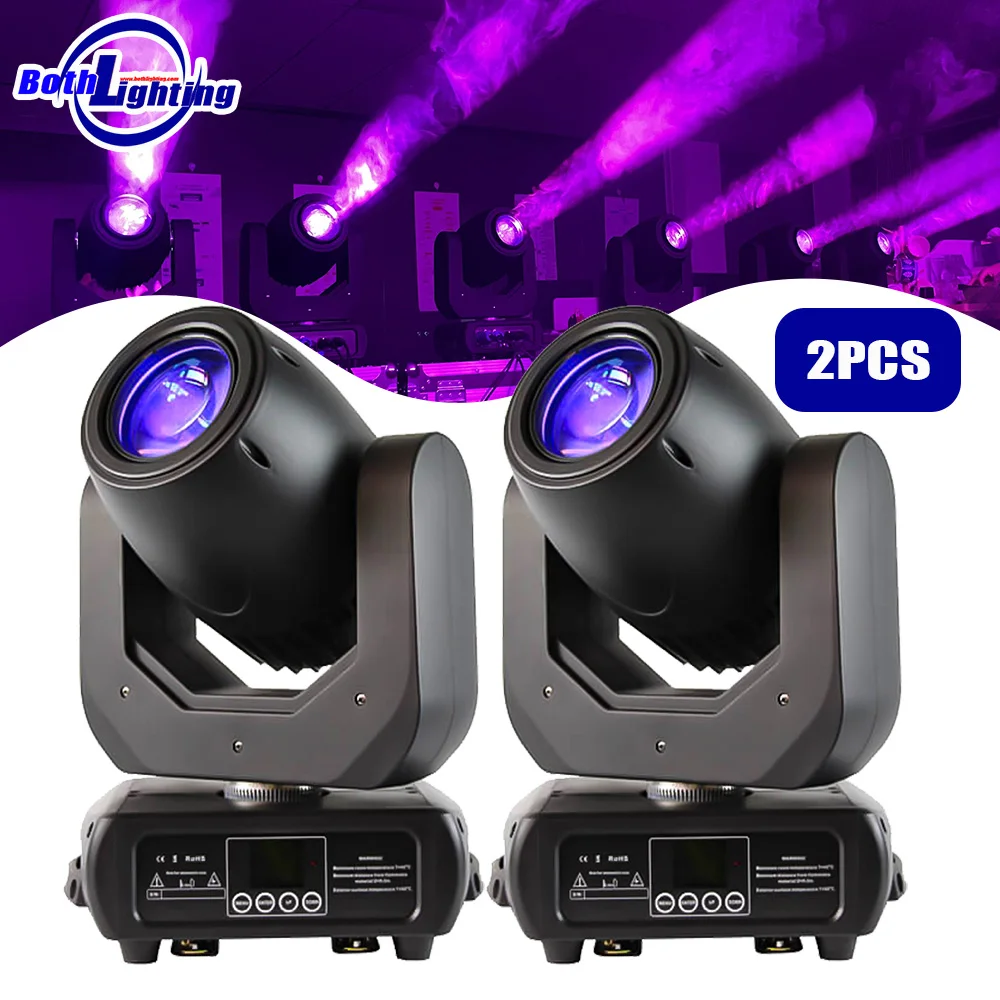 2PCS 150W Zoom LED Spot Moving Head Light DMX512 Gobo Prism Stage Lighting DJ Party Wedding Nightclub Lights