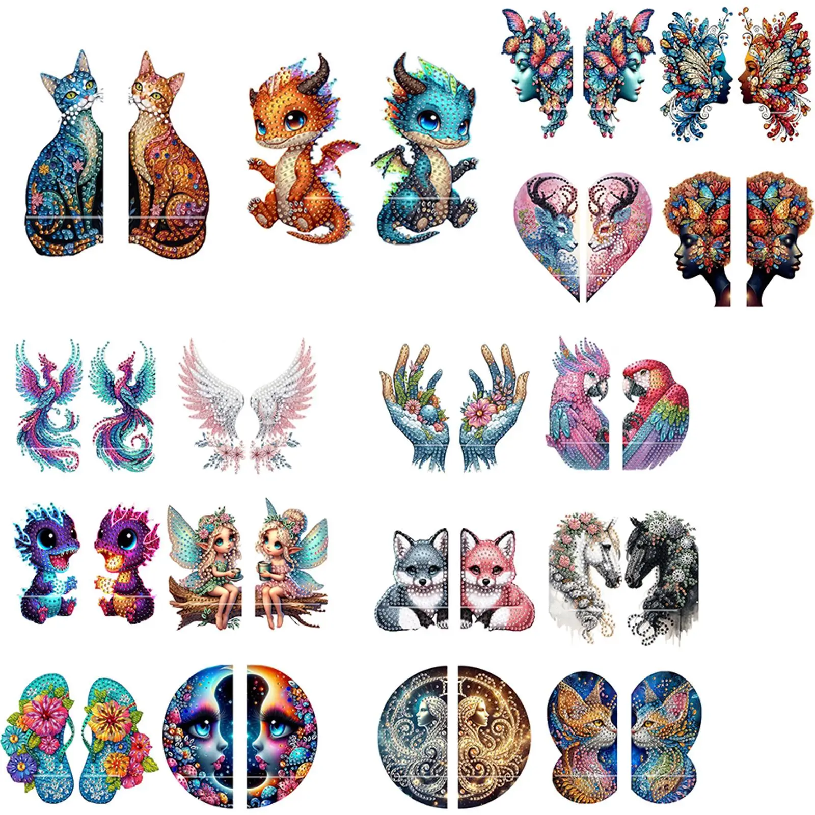 

2 шт. 2D плоские подвесные алмазные художественные наборы «сделай сам», частичная дрель, горный хрусталь, алмазные художественные оконные подвески, подвесное искусство для домашнего декора