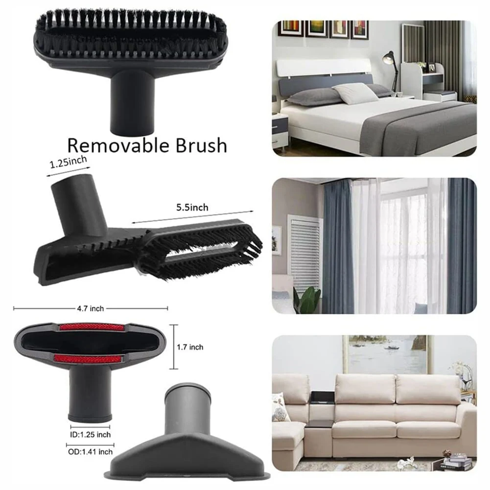 ABBR 9 個ユニバーサル真空アタッチメント Shop Vac 用 - 2 1/2 インチから 1 1/4 インチ Shop Vac ホースアダプター、真空フロアブラシツール