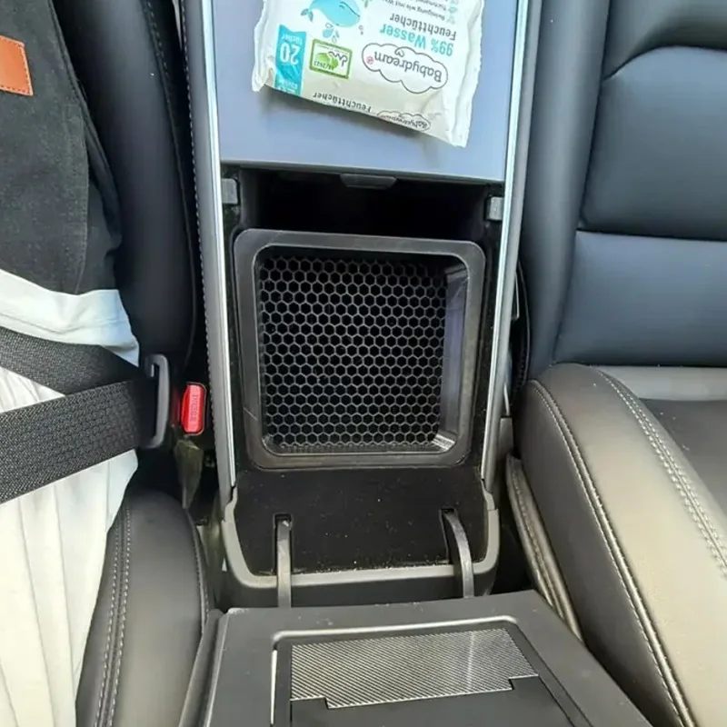 For Tesla Model 3 Y Old Generation Honeycomb Armrest Box Organizer Storage Tray Layered Partitions Insert Accessories Car