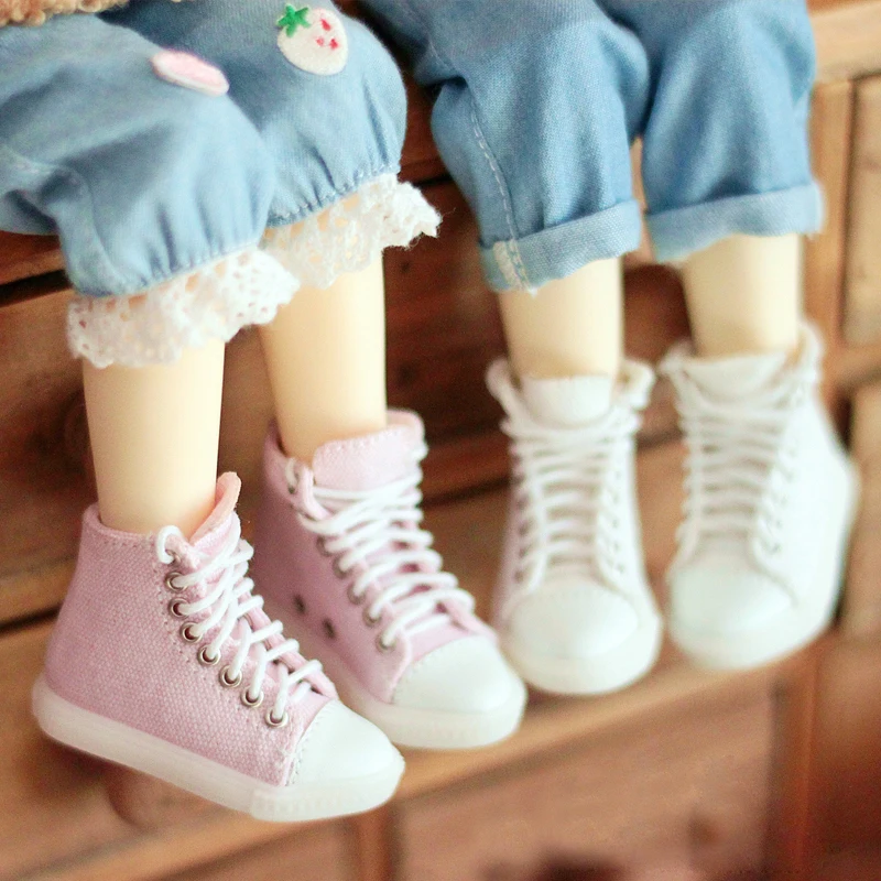 D04-A176 children handmade toy 1/3 1/4 1/6 MSD MDD Doll BJD/SD GSC doll Accessories Everyday Cute High-Top Canvas Sneakers 1pair