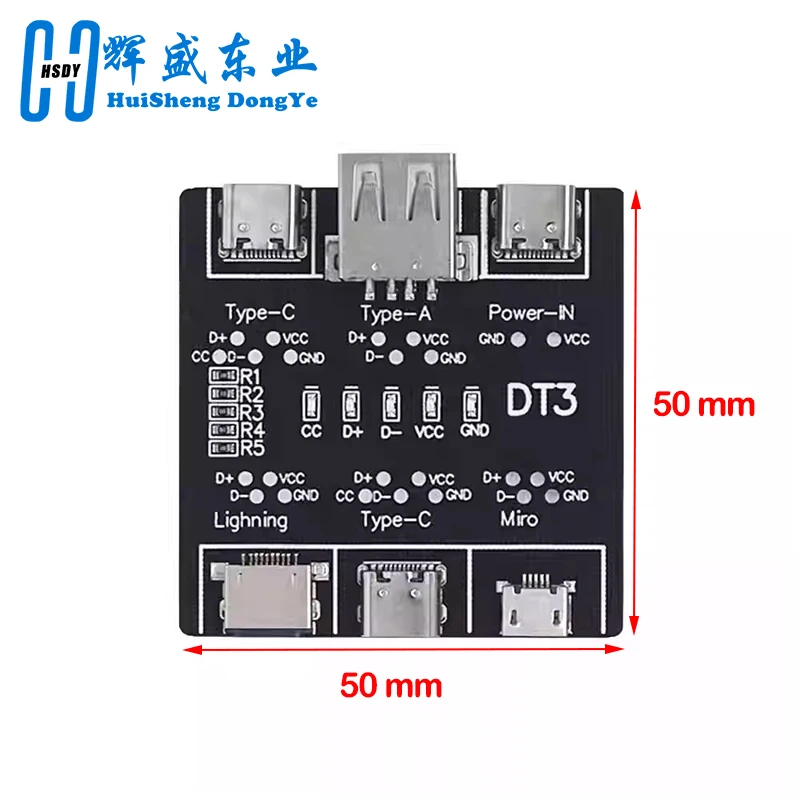 DT3 Data Cable Detection Board Type-C Micro USB C Cable Tester Short Circuit On Off Switching Diagnose Tool for iOS Android