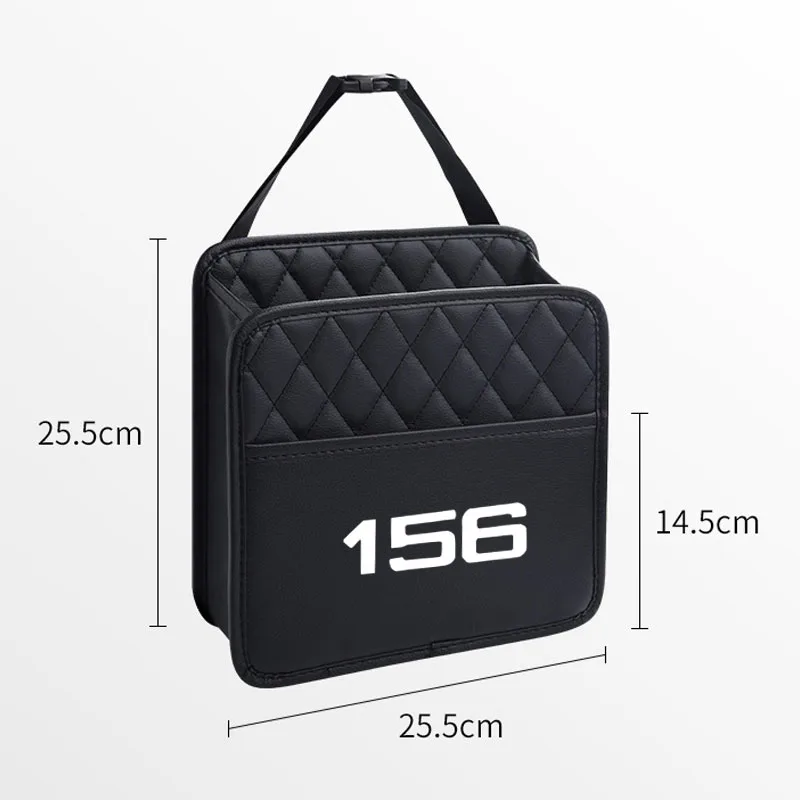 Sac de rangement en cuir multifonctionnel pour siège de voiture, sac à ordures pour adieu Romeo 156, accessoires de voiture, protection automobile