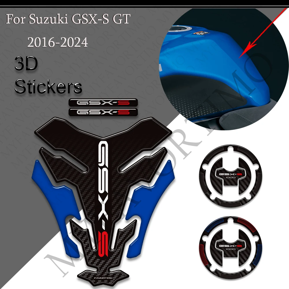 

For Suzuki GSX-S 1000 S GT GSX-S1000GT GSX S1000 GSX-S1000 Tank Pad Side Gas Fuel Oil Knee Protector Stickers Decals 2016-2024