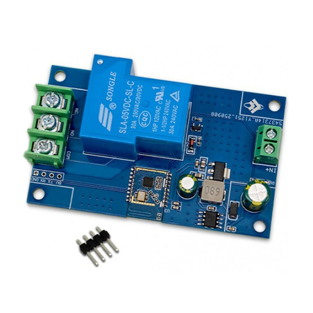 Blue-tooth Proximity Switch Single-channel 30A Relay Module, Blue-tooth Sensor Switch 5-32V Powered Support UART Serial Port