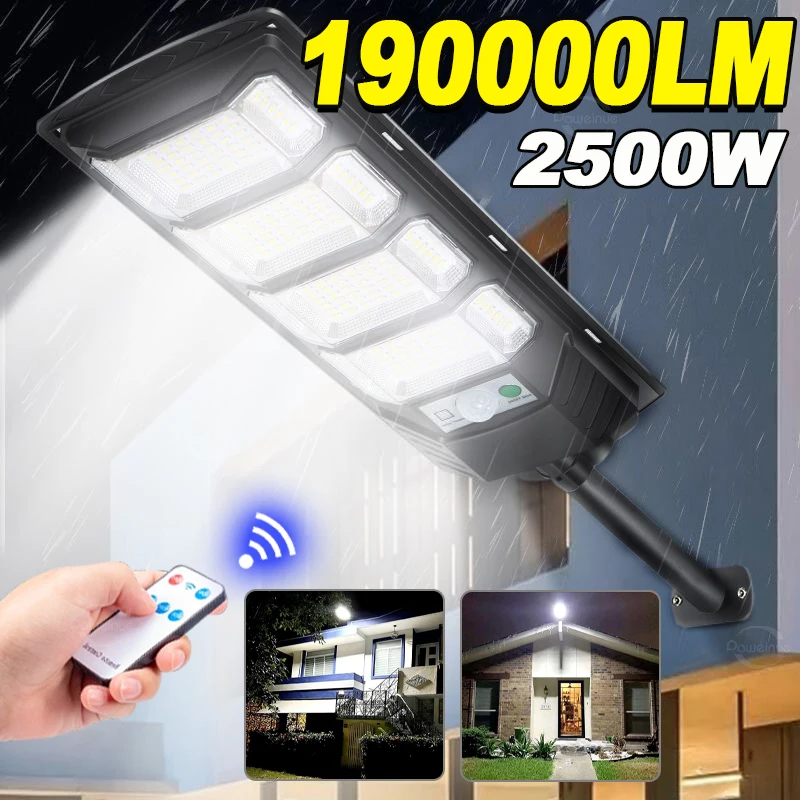 Super Powerful LED Solar Lights Outdoor With Motion Sensor 500㎡ Solar Lamp Ultra Bright Garden Street Light Courtyard Wall Lamps