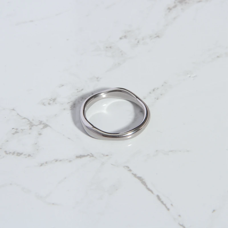 

KITEAL Лидер продаж, стальное кольцо на палец из нержавеющей стали для женщин, геометрический минимализм, ювелирные изделия на шею, ювелирные аксессуары