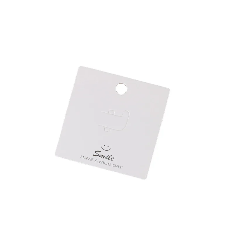 6 * 6Cm ring card, ring tag ring packaging printed letter cardboard
