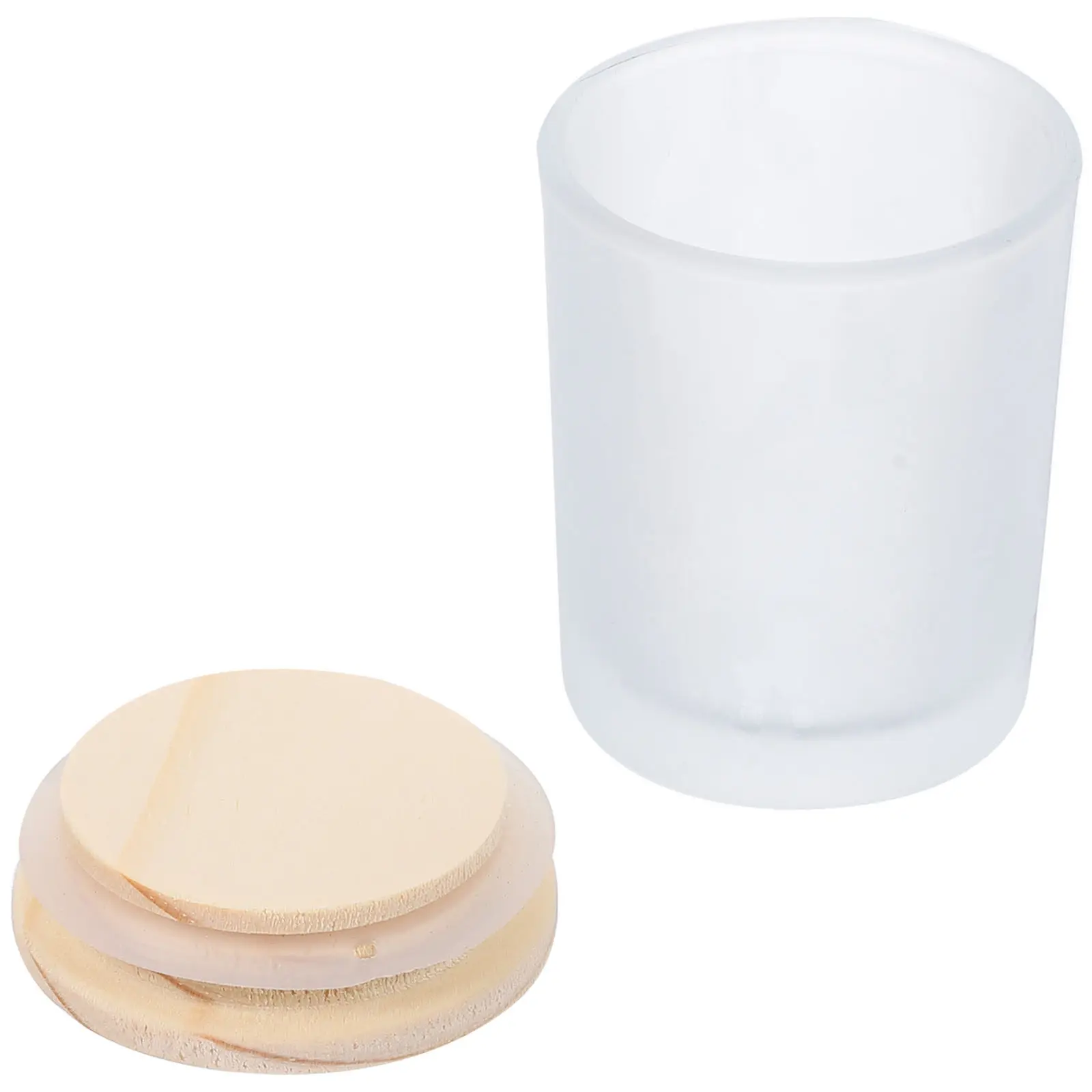 Frasco de Vidrio Minimalista Moderno con Tapa de Bambú, Ideal para Hacer Velas de Soja, Cremas, Bálsamos, Sales, Abalorios y Velas de Té