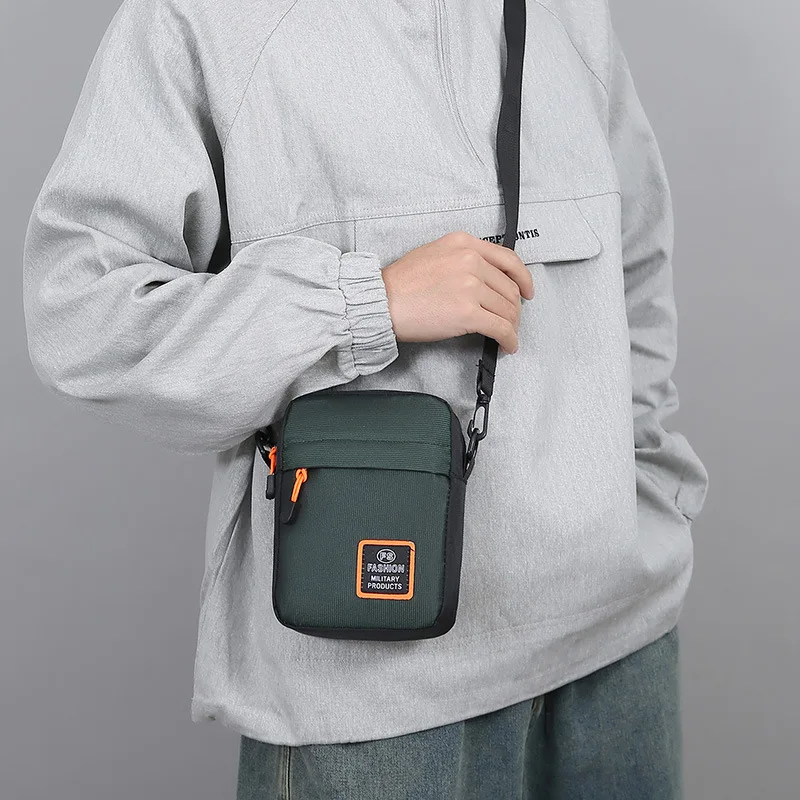 Men's Business Shoulder Bag Casual Man's Messenger Bag Durable Male Handbag Waterproof Oxford Cloth Bag Mini Mobile Phone Bags