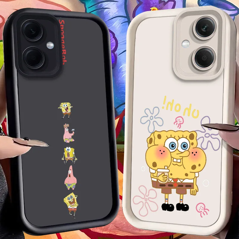 S-SpongeBobs Phone Case for Xiaomi Redmi Note 13 12 Pro Plus 4G 5G 13C 12C Turbo 11 11S 10 10S 9 10A 10C 9C A2 A1 Back Cover