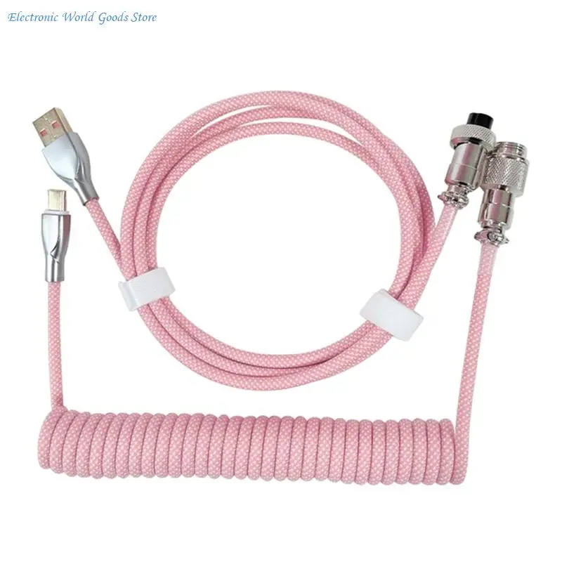 A3PD 1.8M Mechanical Keyboard Cable Type-C to USB Computer Aviation Connector