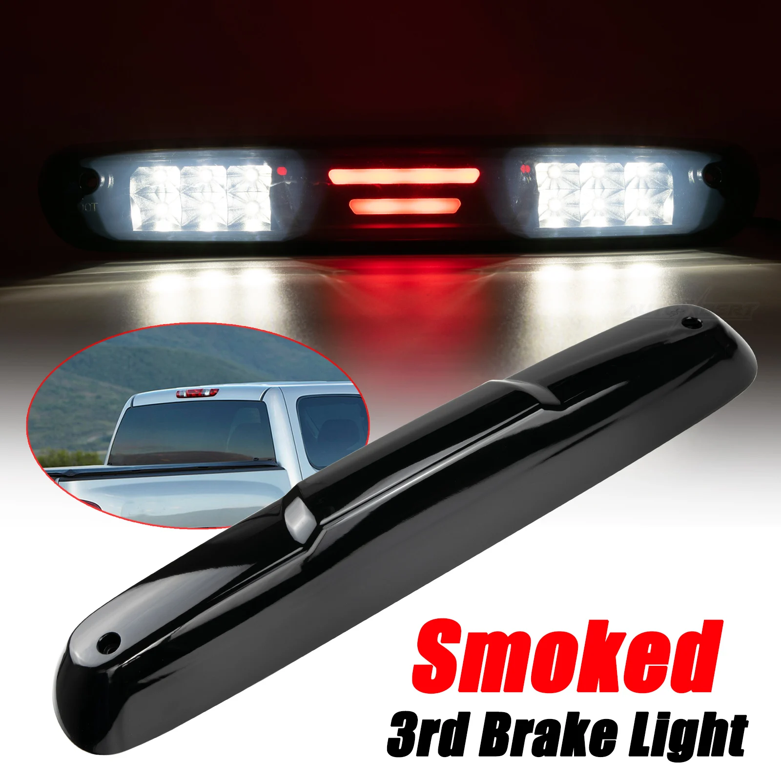 

Smoke LED 3rd Brake Light Tail Rear Center High Mount Stop Blinker Light for Chevy Silverado GMC Sierra 1500 2500 3500 2007-2013