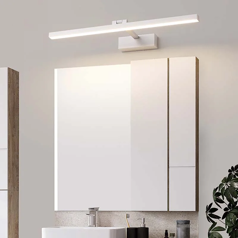 LED Modern Acrylic Wall Lamp White Black Mirror Front Lamp Bathroom Lamp Bedroom Bathroom Aluminum Bathroom Mirror Lamp Lighting