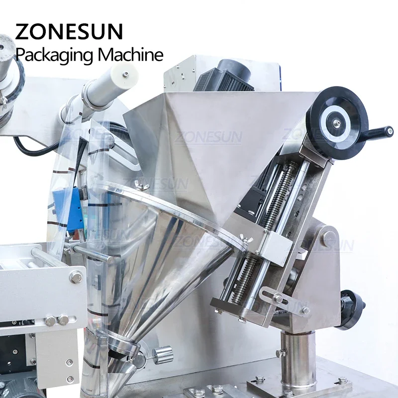 ZONESUN ZS-F100 4 Side Seal Powder Plastic Bag Sachet Filling Sealing Machine Price Automatic Packing Machine