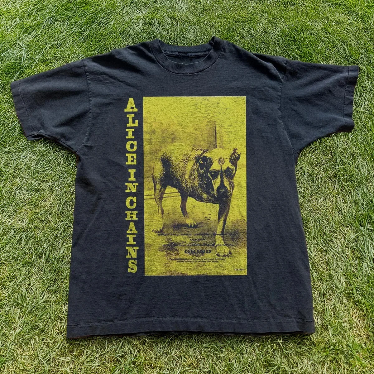 Rare Alice In Chains Tripod Dog Grind Black T-shirt Size S-5XL