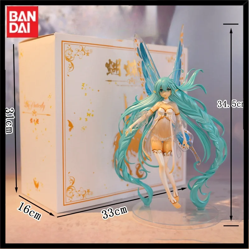 New 32cm Bandai Hatsune Miku anime figure image butterfly diva Model cartoon figure collection Exquisite ornaments toy gift