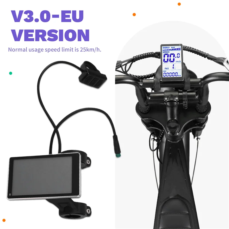 

Lasting LCD Speed Meter Waterproof Screen Display Version For FATBIKE Accessories For OUXI V8 M5 Scooter Parts