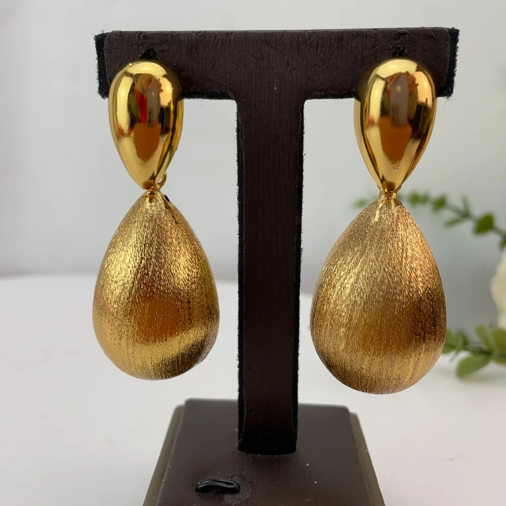 2026 Fashion Big Water Drop Earrings Brazilian Jewelry for Women Party Gift FHK28380