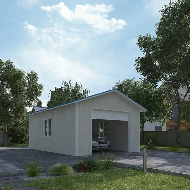 FL Container Garage All Weather Container Garage For Sedan Vehicle Parking Backyard Prefabricated Construction
