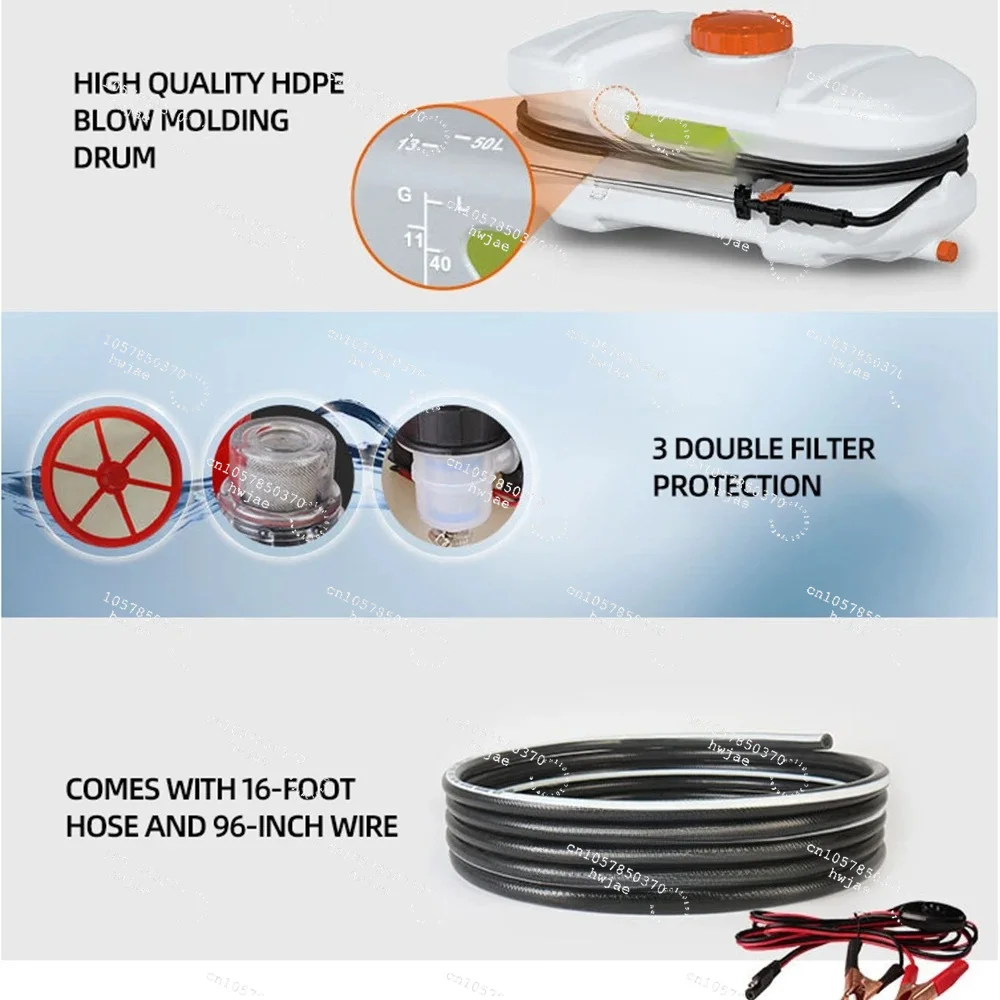 100L capacity automatic electric pesticide sprayer plant protection high-pressure ATV spray garden power tool