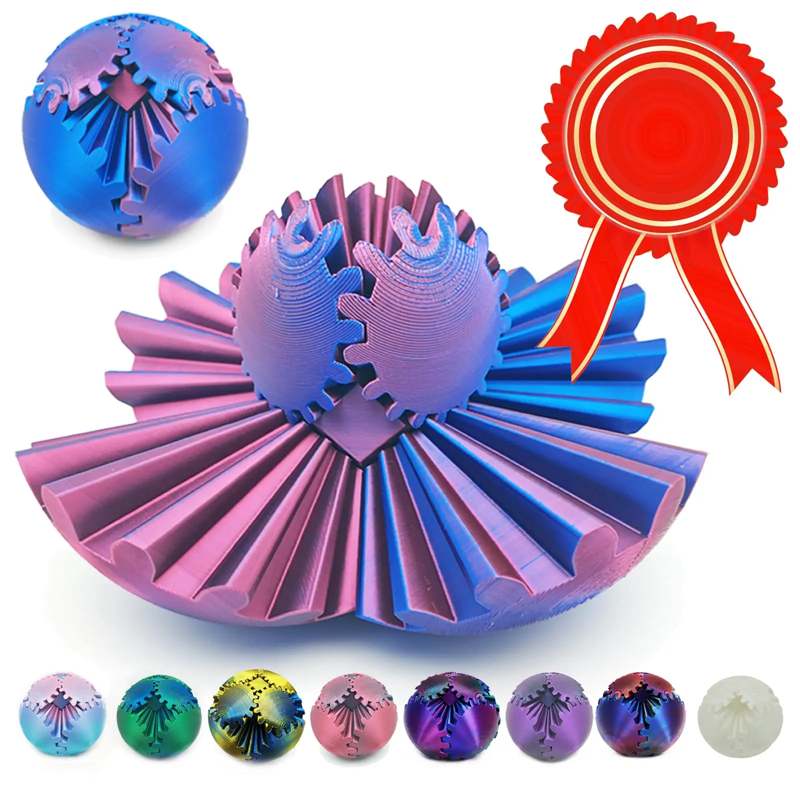 

New Gear Ball-3D Printed Gear Ball ,Spin ADHD Ball, Gear Sphere Puzzle Fidget Toy,Cube fidget toyActivity Gear Ball for Adults