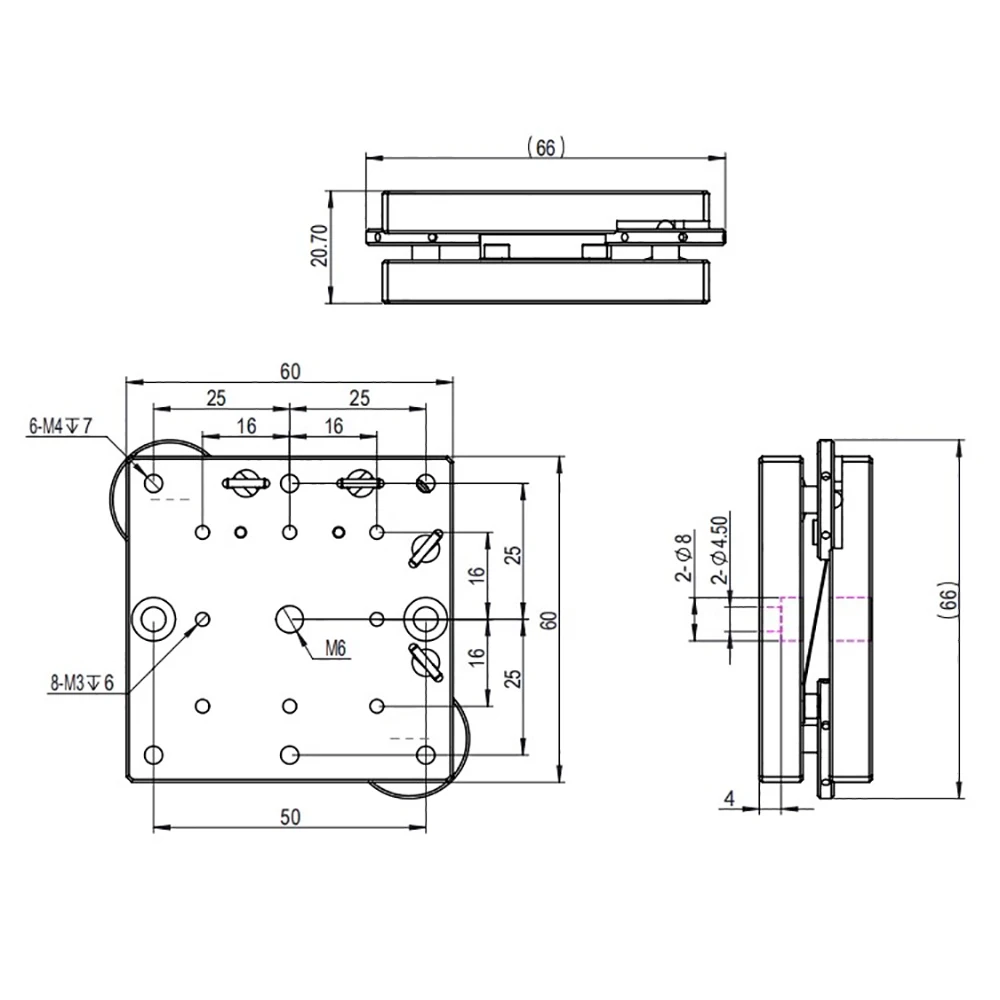 Manual 2-Axis Tilt Leveling Platform - Precision Micro-Adjustment Tilting Thread Rotation Optical Displacement Slide LSD-BD-604