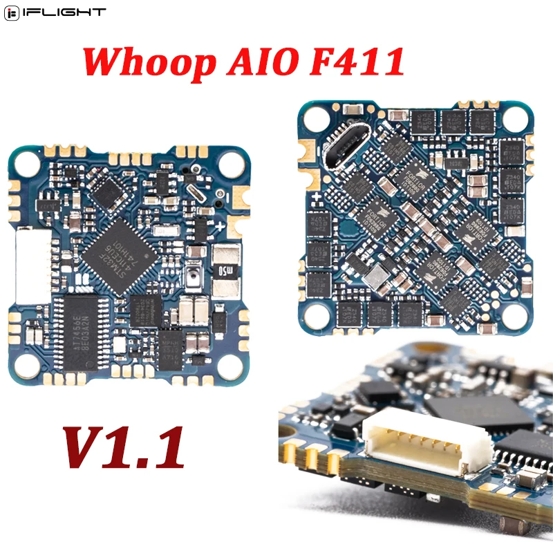 

iFlight Whoop AIO F411 V1.1 Board (MPU6000) with 5V 2A BEC/16MB BlackBox for FPV Drone