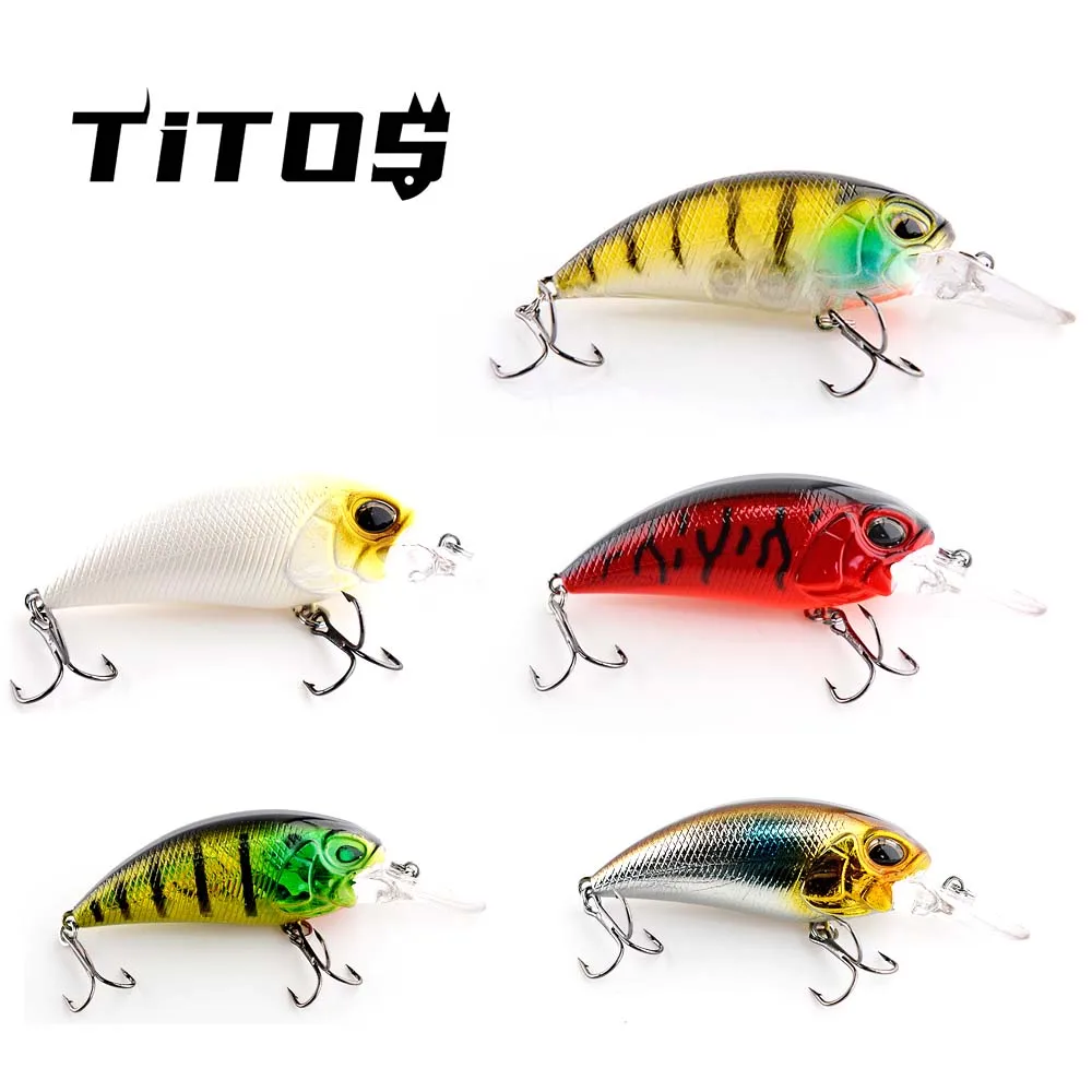 TITOS 5pcs Rattling Noise Bionic Crankbaits Fishing Lure Set 8.8cm Floating Wobblers for Pike Fishing Tackle Lures Kit Bait