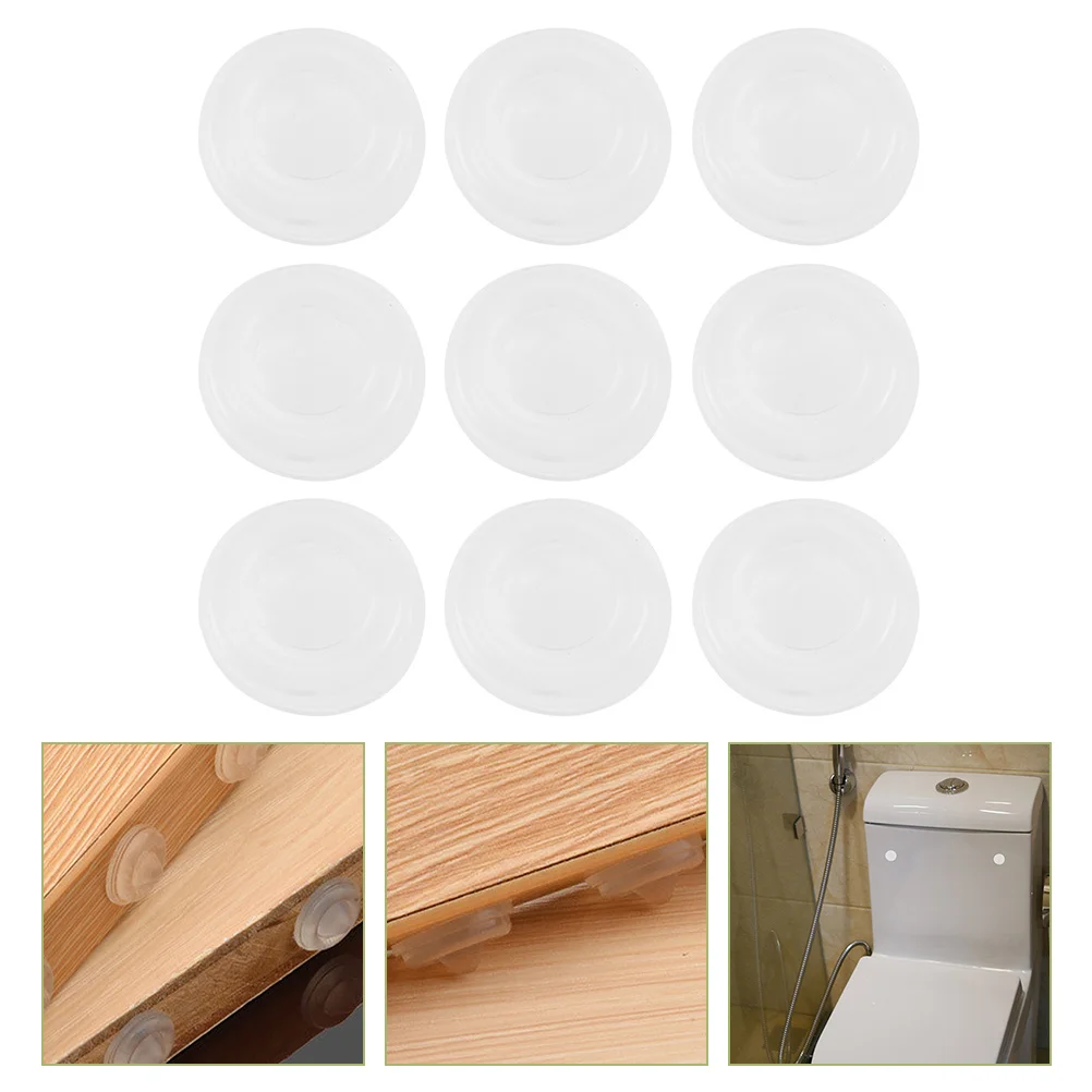 100 Pcs Wardrobe Anti-collision Silicone Rubber Particles Bumper Drawer Silica Gel Clear Self- Adhesive Pads for Glass Tops