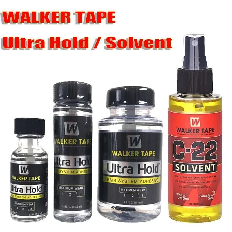 

Walker Tape Ultra Hold Adhesive with C-22 Solvent Set for Lace Wigs And Hair Systems - Strong Hold & Easy Removal Kit