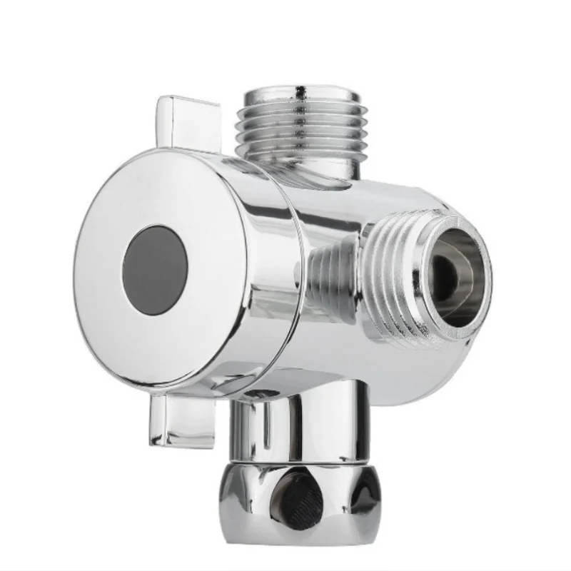 G1/2in 3 Way Diverter Valve T-Adapter Converter for Shower Brass Water Tap Connector Bathroom Faucet Water Separator