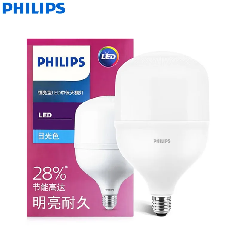 Philips TrueForce Core LED E27 24W 30W 40W 50W E27 T-shape Bulb 6500k White Light 220V-240V AC Bright LED Warehouse Road Lamps