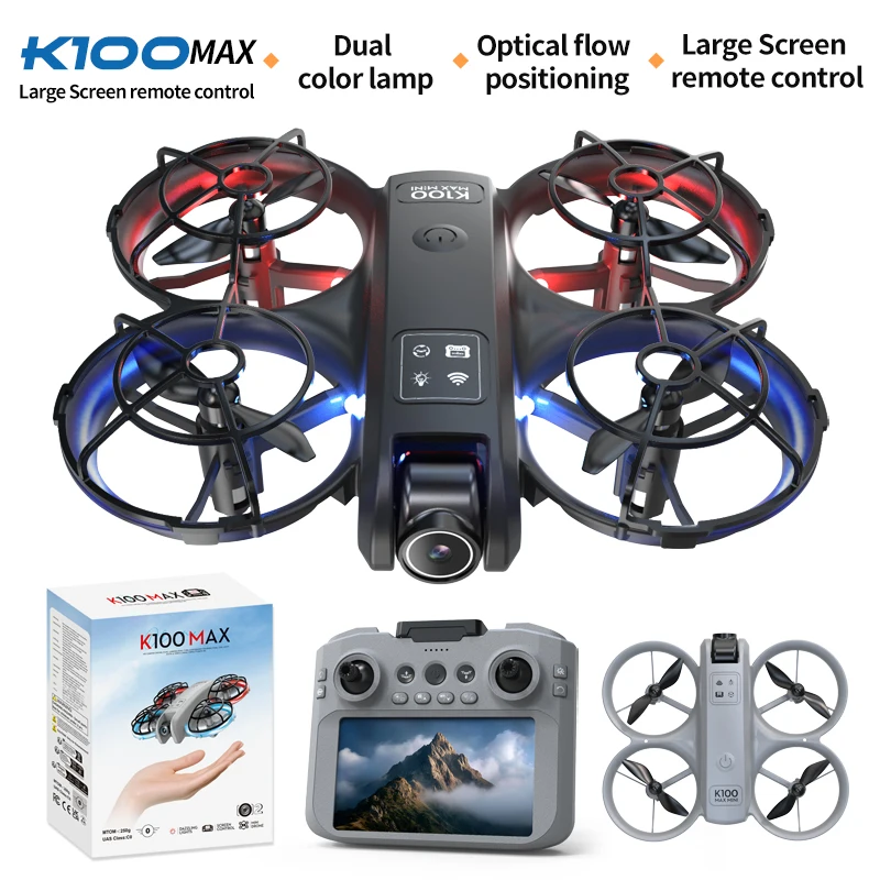 K100 MAX Mini GPS Drone 8K HD Camera Real Time Video Transmis Screen Control Obstacle Avoidance Aerial Photography RC Quadcopter