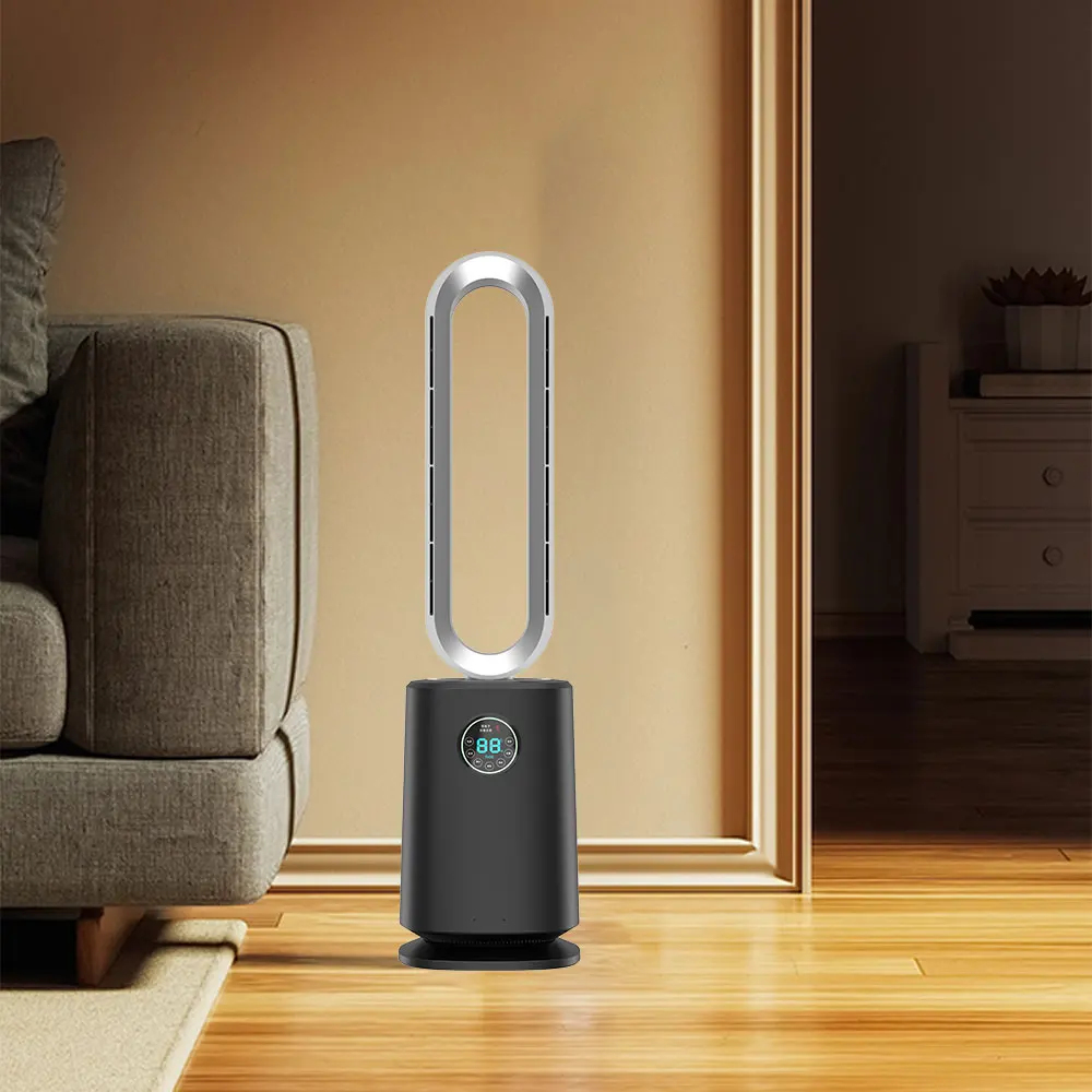 Certified Bladeless Tower Fan With Heater And Air Purifier Plasma Electric Pedestal Floor Model Portable Household Appliance