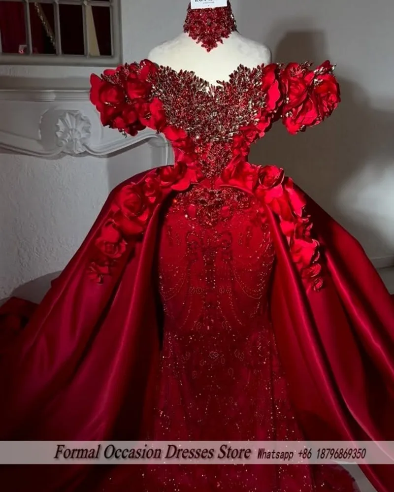 럭셔리 크리스탈 스팽글 인어 이브닝 드레스 오프 숄더 프롬 드레스 맞춤형 웨딩 파티 가운 베스티도 데 갈라