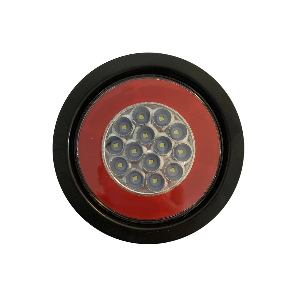 Truck Tail Light 32led Round Rubber Ring Light Two-Colour Car Tail Light Truck Train Signal Light Warning Light