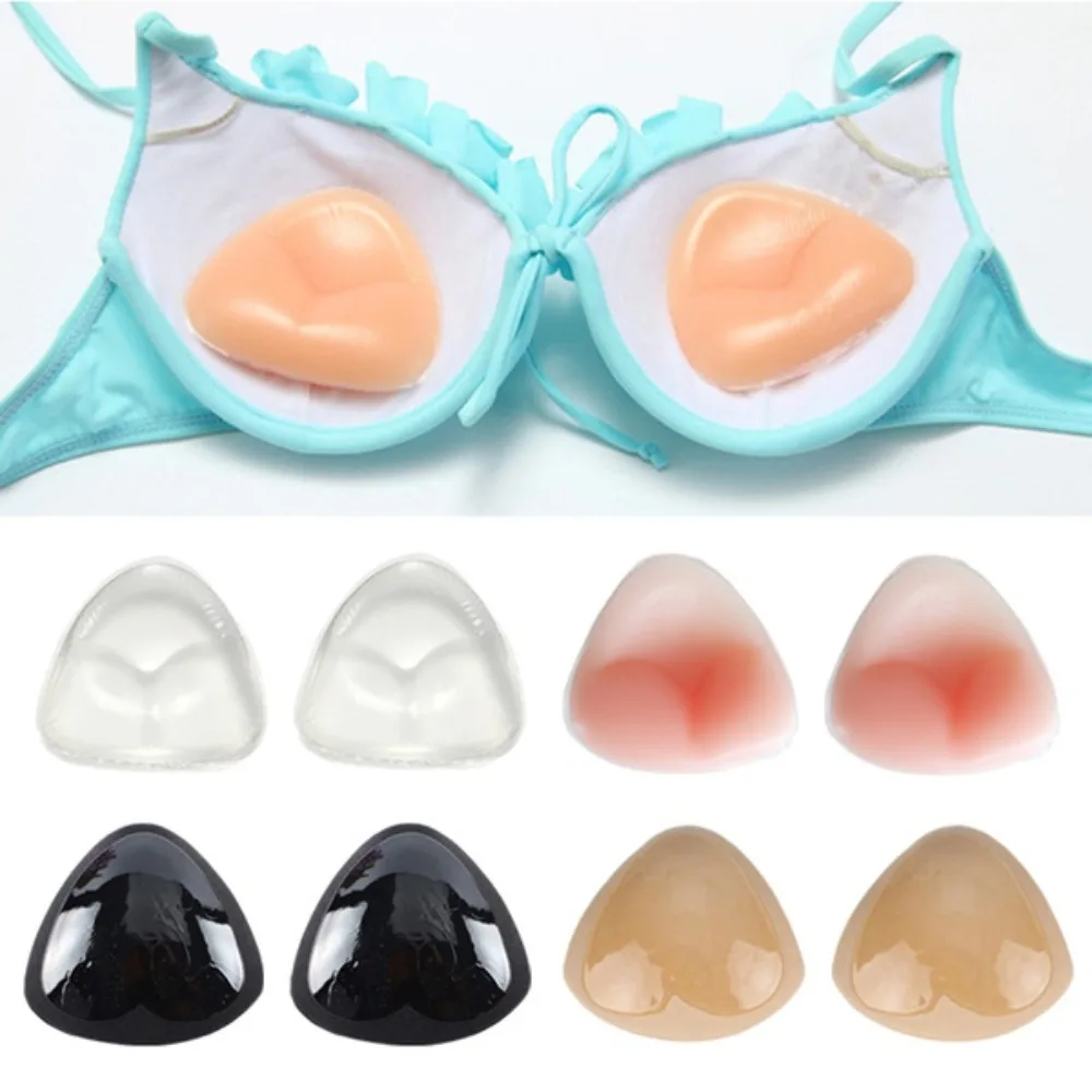 Silicone Bra Inserts Breast Pads Sticky Push-up Women Push Up Bra Cup Thicker Nipple Cover Patch Bikini Inserts for Swimsuit