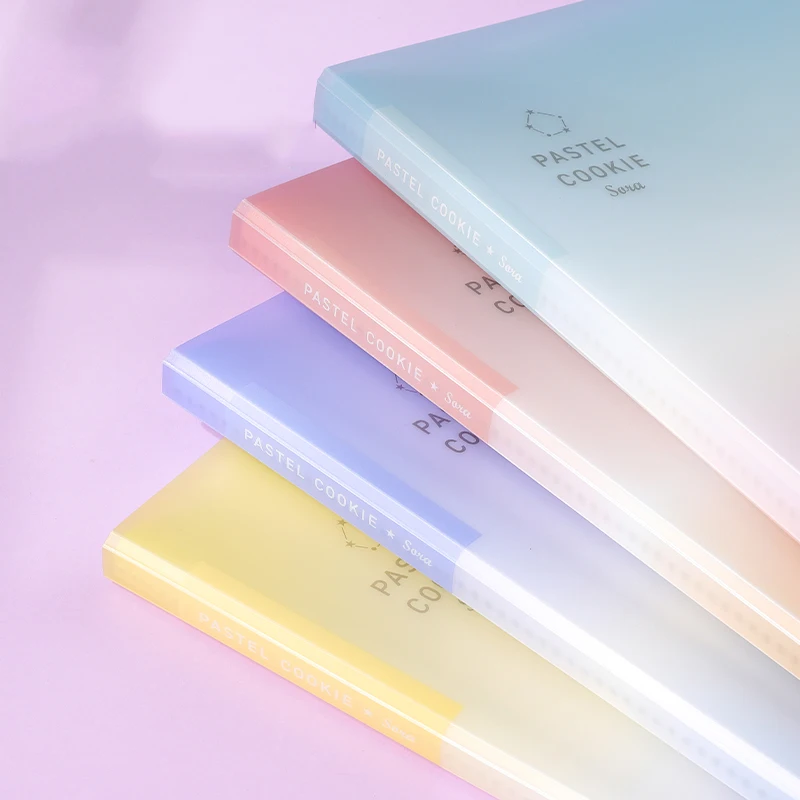 2022 New Arrival Japan KokuyoPastel Cookie Series Information Booklet Transparent Insert A4 Large Capacity Folder Storage Bag
