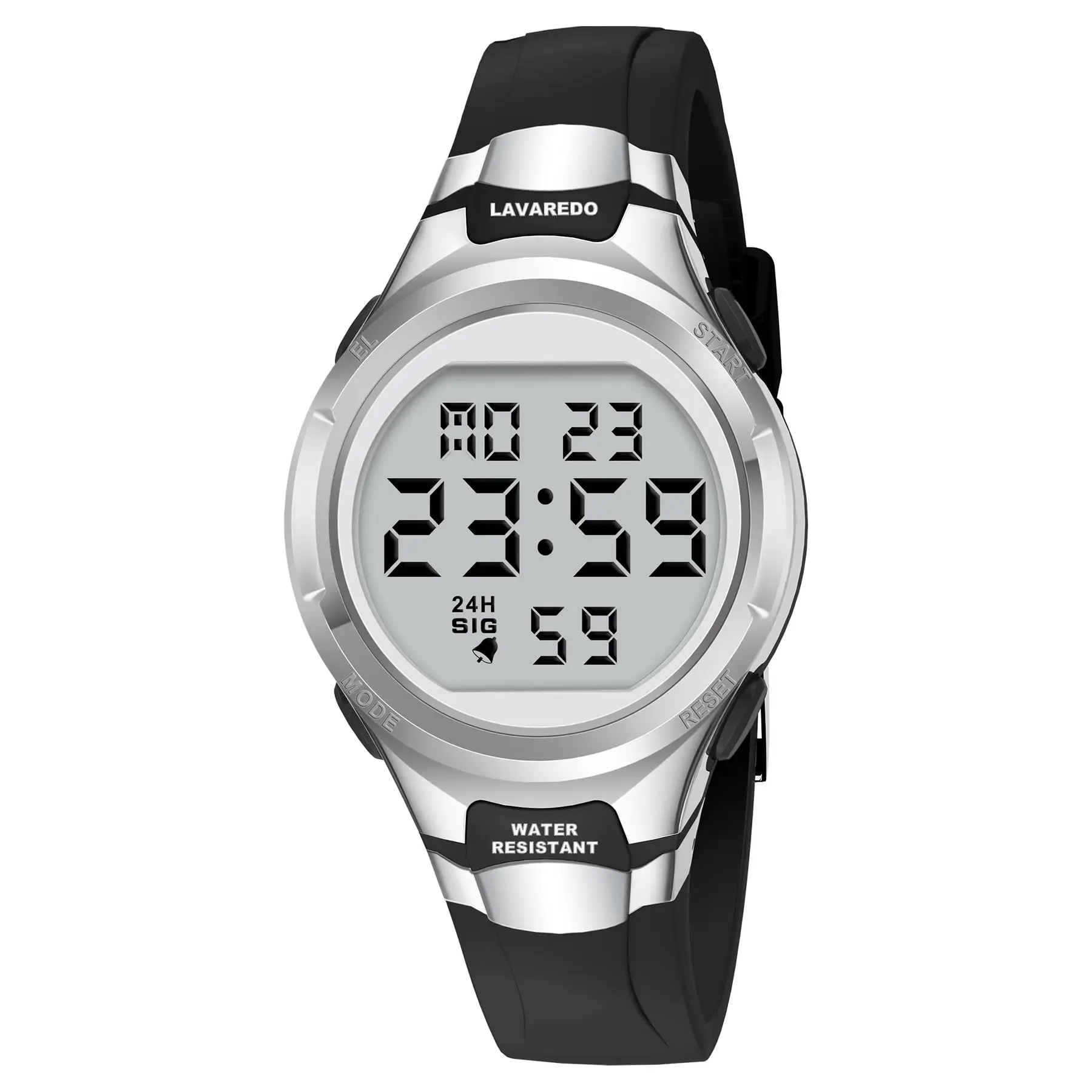 LAVAREDO Watches for Women Sport Digital Womens Watch Waterproof with Silicone Strap Alarm/Stopwatch/Chronograph/LED Back Light