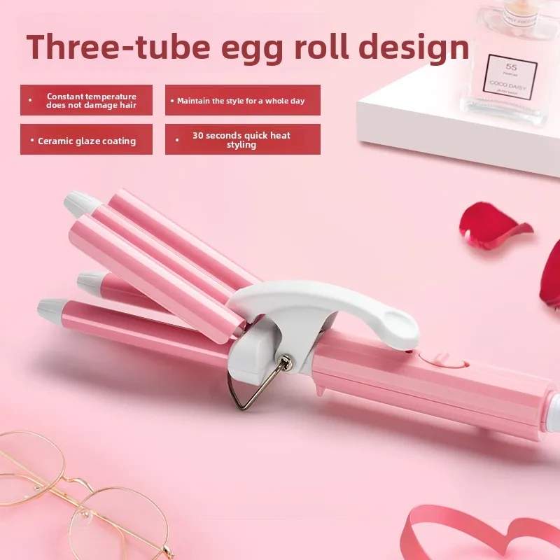 

Щипцы для завивки яичного рулета, 13 мм, портативный стержень для яичного рулета с водной рябью, большой рулон, электрическая шина с отрицательными ионами