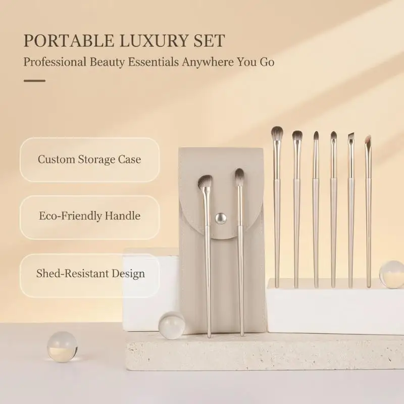 Professional Eye Makeup Brush Set 15 Pcs Hypoallergenic Soft Synthetic Bristles with Portable Pouch